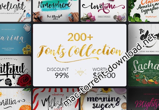 200+ Fonts Collection