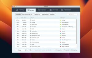 Qbserve 1.91 — Automatic Time Tracker for Mac